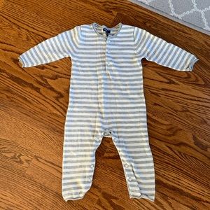 Grey and white striped one piece